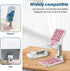 Adjustable Angle Foldable Phone Stand for Desk, iPad Holder for iPhone and Samsung, Pink Letters Desk Accessories