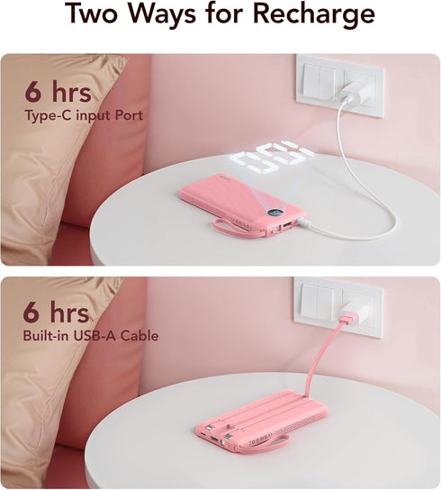 VRURC 4 5 2 17 16 15 14 13,Samsung,Android-Barbie Pink(1 Pack) Portable Phone Charger, Travel Portable Charger