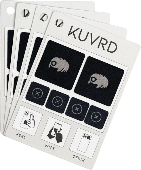 KUVRD Waterbear Universal Screen Cleaners - Tiny Cleaning Tools for Lenses & Screens - 4-Pack
