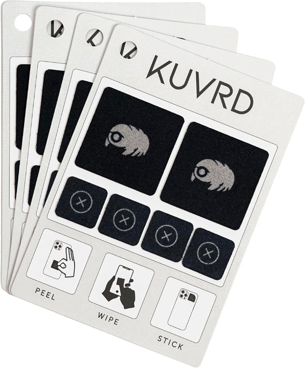 KUVRD Waterbear Universal Screen Cleaners - Tiny Cleaning Tools for Lenses & Screens - 4-Pack