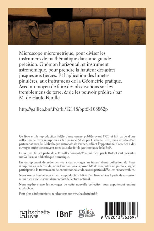 Microscope Micrométrique, Pour Diviser Les Instrumens de Mathématique Dans Une Grande Précision (Sciences) (French Edition)