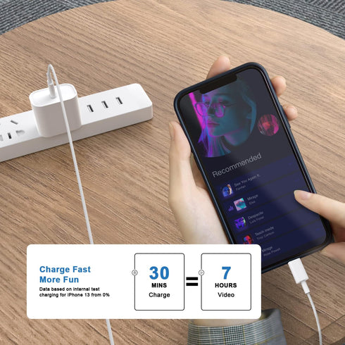 iPhone Charger Fast Charging 10 FT, 2 Pack 20W USB C Wall Charger Block with 10FT Type C to Lightning Cable for iPhone