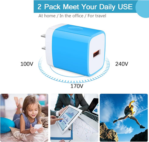 Fast Charging 18W Android Charger Block + 9FT Type C Cable for Samsung Galaxy A71, S22, S21 FE, A53 5G, and more.
