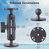 Aluminum Fish Finder Mount with 1" B-size Ball, 360 Rotation Depth Finder Mount Bracket for Boats