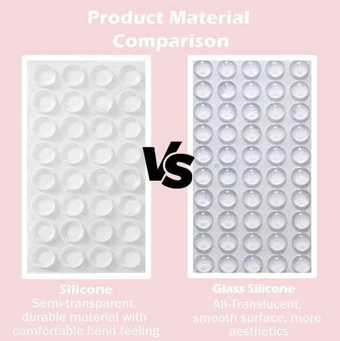100 Pcs Glass Silicone Nail Art Typing Stickers, Clear Glass Long Nail Keyboard Cover, Reusable Adhesive Protective