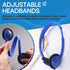 12 Pack Set 3.5mm 12 Pack) Classroom Headphones Bulk Class for School Students Kids and Adult -Sturdy Wired Plug (Blue