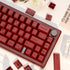140 Keys PBT Japanese Keycaps, Cherry Profile Key Caps, DYE-Sub Red Keycaps, Minimalist Style Customized Keycaps Set
