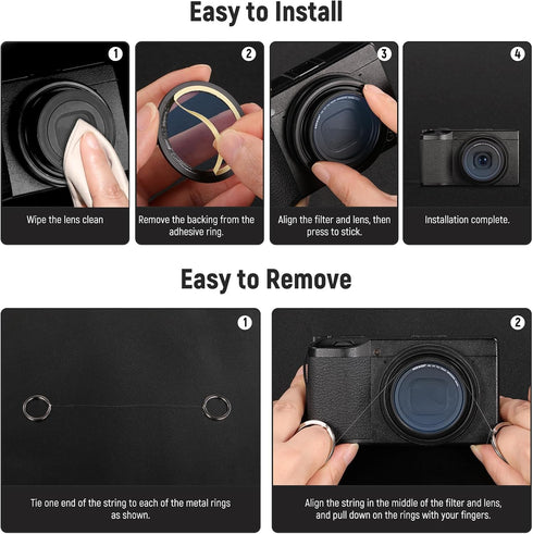 NEEWER UV Protection Filter for Ricoh GR IIIx GRIIIx GR III GRIII GR II GRII, Multi Coated HD Optical Glass/Scratch