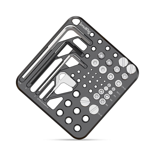 SmallRig 20Pcs Screws and Hex Key Storage Plate - Stainless Steel Screws with 4Pcs Hex Keys MD3184