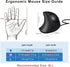 ROCK&ROWN Cable,6 Buttons,6400 Wired Ergonomic Mouse,Vertical Mouse with Nylon-Braided Adjustable DPI,Silent Mouse
