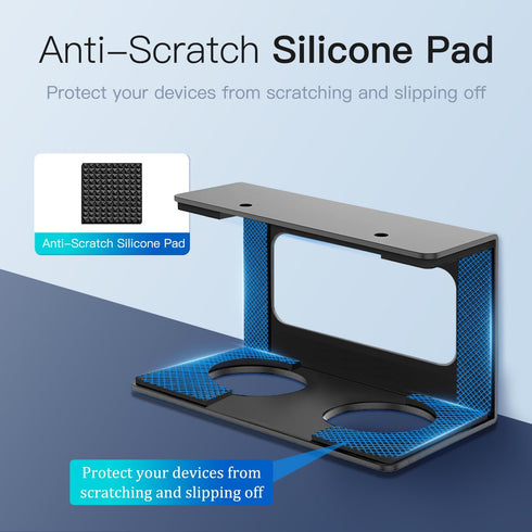 Under Desk Laptop Mount, 3 inches Tall Aluminum Holder Rack for Laptop MacBook Dell OptiPlex PS4 & More