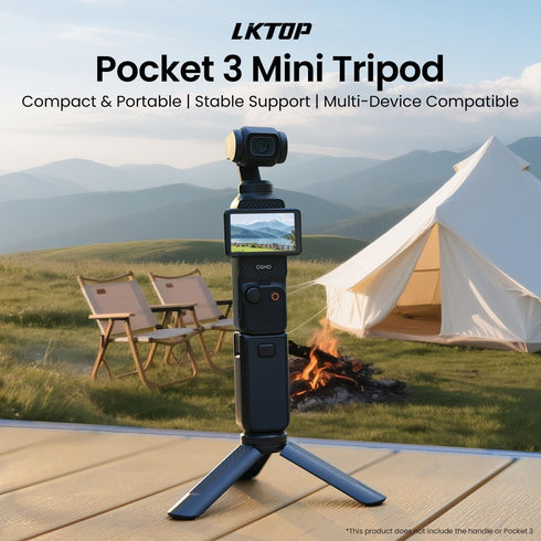 LKTOP 3 3, with1/4 insta360 X5/X4/X3 5 Pro/4/3 Pocket Mini Tripod for DJI Osmo Pocket Portable Tripod Stand Tabletop