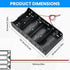 SDTC Tech 2-Pack D Cell Battery Holder, 4 Slot 6V D Size Battery Case Box with Wire Leads