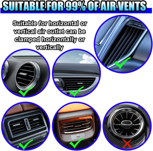GAOLAOSY Car Air Vent Phone Holder, Anti-Shake & Anti-Slip Navigation Phone Holder with Hawk's Beak Clip, Adjustable
