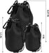 Lens Pouch Set 3Pack Replacement Compatible for Canon, Nikon, Sony, Pentax, Olympus (Small, Medium, Large)