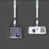 Telescopic Projector Camera Mounted Bracket, Aluminium Alloy for Projector CCTV DVR DV Camera Trail Camera Mount for