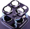 Meikobuly Camera Lens Protector for iPhone 14 Pro/Pro Max - Purple, Metal Ring, Strong Drop Protection, Tempered Glass.