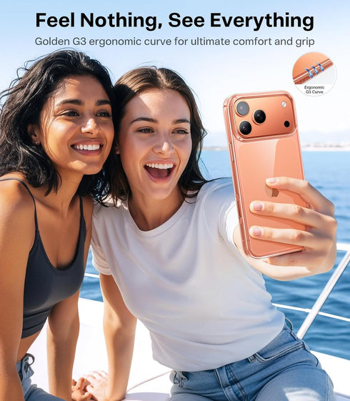 TORRAS 17 2025 17 for iPhone Pro Case Crystal Clear, Ultra-Thin, Upgraded Non-Yellowing, Military-Grade Protection