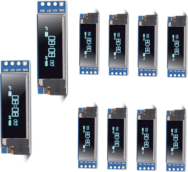 DORHEA 10PCS 0.91'' 12832 IIC I2C OLED Display Module 0.91inch I2C 128x32