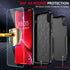 SPIDERCASE iPhone XR Case (Black) - 10 FT Military Grade Drop Protection, Shockproof Airbag, Non-Slip, 2 Tempered Glass