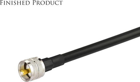 wlaniot PL259 Crimp Connector, 2pcs Male Connector for LMR-400 RG-213 CB Ham Radio Antenna