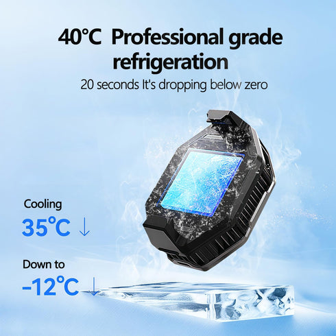 Stjiatu 27W Phone Cooler for Gaming, iPhone Cooling Fan with RGB LED Semiconductor Heatsink Cooling Case Enfriador para
