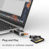 Micro SD Card Reader, 4-in-1 USB Adapter for MS Duo/Pro, M2, SDXC, SDHC, MMC, Micro SDXC, TF Card (1 Pack Black)