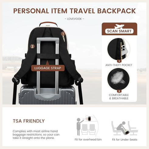 Backpack Cup,15.6 Inch Backpack Backpack LOVEVOOK Laptop for Women with Pouch Pocket for Large Capacity Laptop Computer