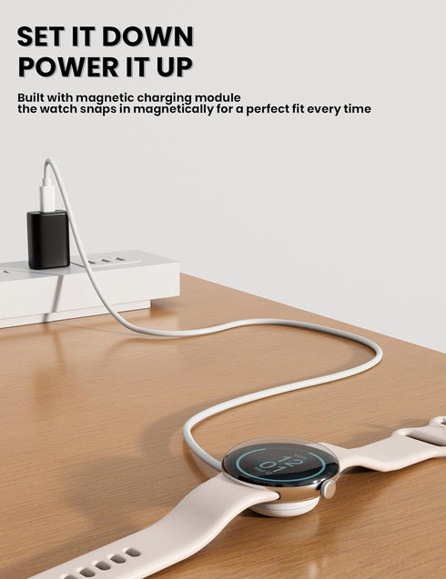 Bicmice Wireless Charger for Google Pixel Watch 2, Magnetic Charging Cable Stand