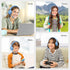 SIMOLIO Kids Headphones Wired with Microphone for Virtual School & Gaming, Safe Volume Cord Headphone with Flexible