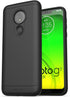 ENCASED Moto G7 Power Case (Thin Armor) - Slim Fit Flexible Grip Phone Cover for Motorola G7 Power, Black