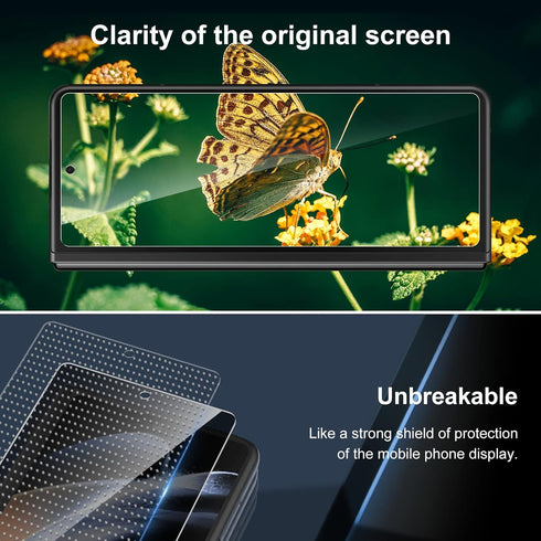 LYWHL Privacy Screen Protector for Samsung Galaxy Z Fold 4 - 2 Pack, Anti-Scratch, Easy Install, 6.2 Inch, Black.