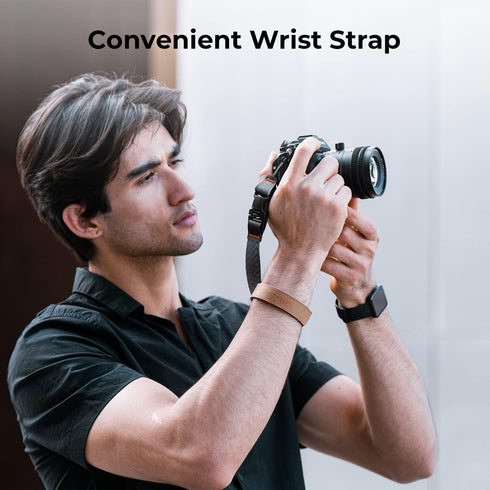K&F Concept Adjustable Nylon Camera Wrist Strap for Photographers, Compatible with Sony Canon Nikon Fuji DSLR SLR