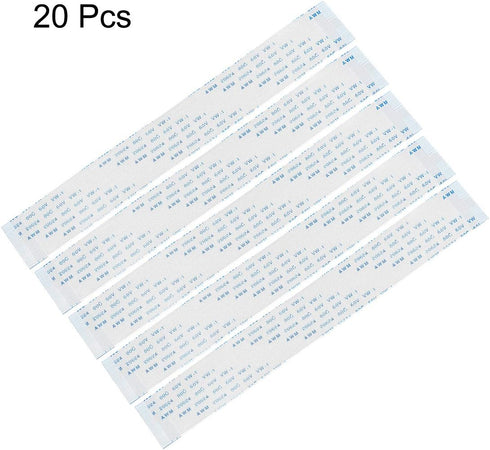 uxcell 40 Pins Flexible Flat Cable, 0.5mm Pitch 150mm FPC FFC Ribbon Cable, 20Pcs (A Type) for LCD TV, DVD Player,