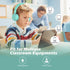 AILIHEN I35 Kids Headphones On-Ear for School, 93dB, 3.5mm Wired Mic for Chromebook, Laptop, Green/Purple