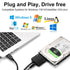 SATA to USB 3.0 Adapter, External Hard Drive Converter Cable for 2.5" 3.5" HDD, SSD with Power Supply