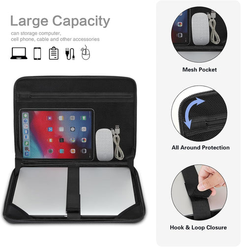 MOSISO 15.6 inch Laptop Sleeve, Waterproof Shockproof Artistic Geometric EVA Bag with Handle for MacBook Pro 16, HP,