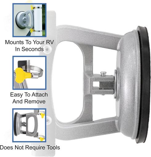 RecPro Suction Cup RV Antenna Mount - Durable and Reliable