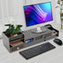 90 TFCFL Desktop Monitor Stand, Multi-Purpose Computer Monitor Booster Stand with Drawer, Adjustable Angle, Black MDF