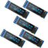 iPistBit 5 Pcs 0.91 Inch I2C OLED Display Module, 128x32 Pixel SSD1306 Luminous