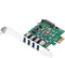 SIIG Dual Profile USB 3.0 4-Port PCIe 2.0 Host Expansion Card Adapter for Windows Desktop PC