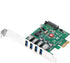 SIIG Dual Profile USB 3.0 4-Port PCIe 2.0 Host Expansion Card Adapter for Windows Desktop PC