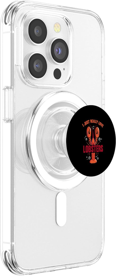 Lobster Clothing Seafood | I Just Really Love Lobsters PopSockets MagSafe PopGrip for iPhone