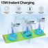 3-in-1 Foldable Magnetic Wireless Charger Keychain, 15W Travel Fast Charger for Phone 15/14/13/12, Watch, AirPods