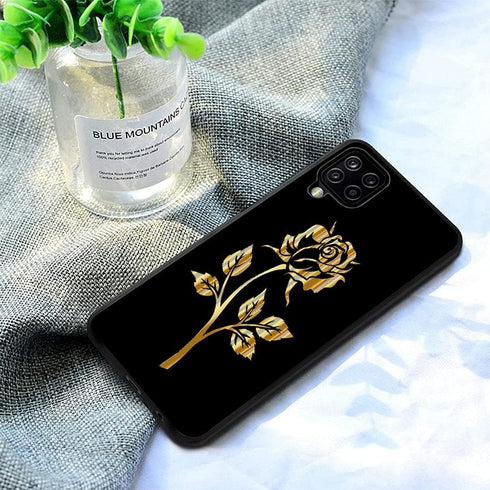 Galaxy A12 Case, Ultra Slim Shockproof Silicone Phone Cover with Rose Pattern Design for Samsung Galaxy A12 6.5 inch