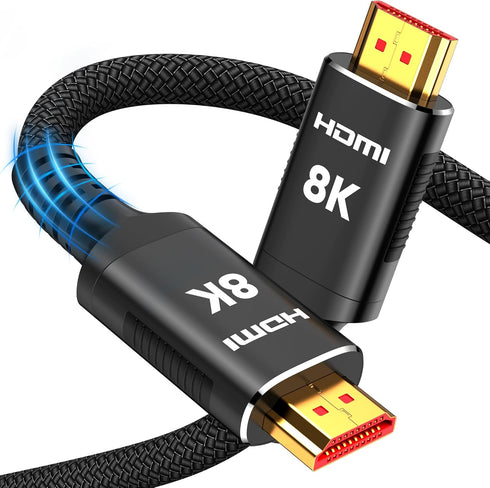 Snowkids 8K HDMI Cables 2.1 10FT 2-Pack 48Gbps 4K Ultra High Speed