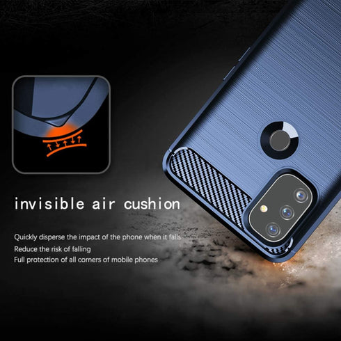 Osophter Shock-Absorption TPU Case for Oneplus Nord N100, Flexible Protective Cover (Navy Blue)