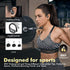 Wireless Earbuds Bluetooth Headphones with 80hrs Playback, Noise Canceling Mic with Earhooks for Sports, Black