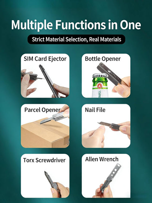 YePeiJun 7 1 Multifunctional Sim Card Ejector Tool in Pocket Tool with Sim Card Pin Nail File Screwdriver Knife Bottle