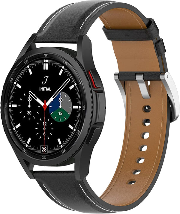 FitTurn Replacement Leather Wrist Strap for Motorola Moto 360 3rd Gen 2020/Moto Watch 100/Moto Watch 70 Smart Watch